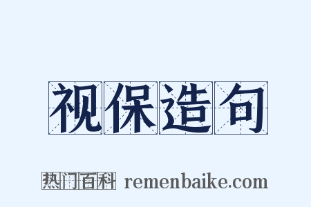 视保造句是什么意思的图片